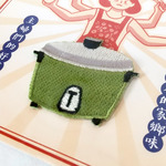 刺繍ワッペン「電鍋」グリーン