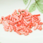 海竹サンゴのビーズ　５〜２６mm　６０個前後　染めピンク