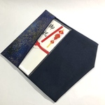男性向け袱紗　Hoffman fabrics.ネイビー