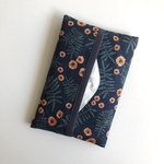 new✨オレンジフラワー♡navy garden◇ポケットティッシュケース