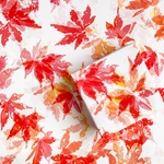 版画絵のような紅葉　デザインペーパー　A4