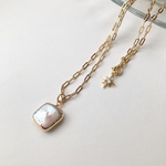 淡水パールネックレス【pearl charm necklace choker】
