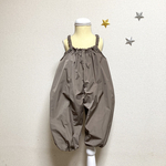 ✨大人気✨　シンプルプレイウェア　砂場着　【メモリー】サロペット　ベビーサイズM(80~90) L(90~100) Milktea