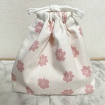 コップ袋【小さなお花】ピンク