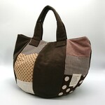 Hachi Bag ８枚合わせの丸底バッグ（茶）