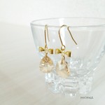 [全３色]ribbon & drop☆大人可愛いピアス(イヤリングにも変更可)