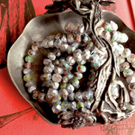 再入荷！【1連25コセット】JIRI＊IVANA#czech beads#チェコビーズsea glass rondel9✖️6㎜　combination matte/silver rain wag上