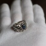 ブルースターサファイア８　　S925　Ripples　Design ring