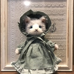『オーダー品』寅次郎11号(ねこ・Mサイズ)・お着替え用グリーンコーデセット