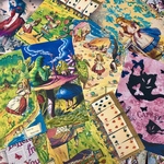 (再販×2)不思議の国のポストカード(E)＊葉書＊コラージュ素材＊メッセージカードにも♪