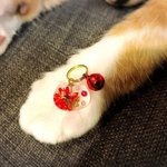 お花の猫顔迷子札