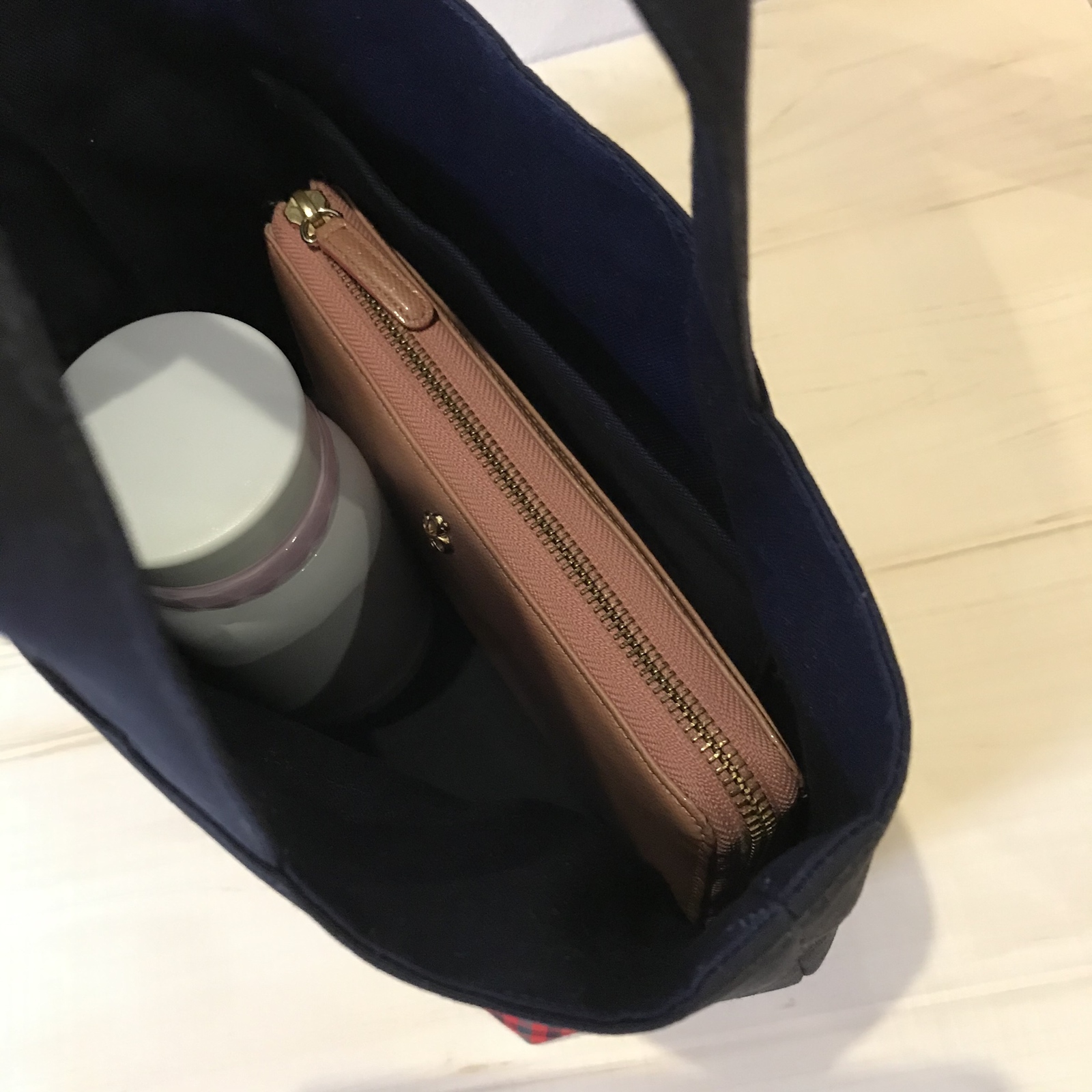 ⭐️ ファミリア風チェック×ネイビー ミニトート 青 - Minted | minne