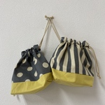 《再販3》コップ袋セット(dot &stripe)