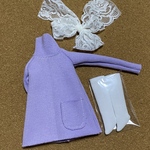 パープルニットワンピ　ブライスサイズ