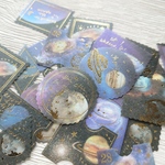 星空  宇宙  切手風  フレークシール 【S1155】