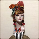 アフリカン　一点もの　7way ターバン　ヘアターバン ヘアバンド　カチューム　リボンアレンジ