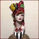 アフリカン　一点もの　7way ターバン　ヘアターバン ヘアバンド　カチューム　リボンアレンジ