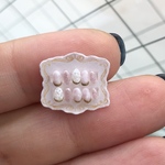 【ドールサイズ】ミニチュア　ネイルチップ　タイダイ柄　花柄レース