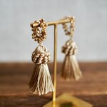 kinomi -tassel- ⁂ イヤリング・ピアス [グレージュ］