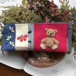 🧸felt  de patchworkテディベアのペンケース🧸