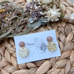 新作♡*くすみブラウン×ドライフラワー×レジン♡イヤリング ピアス