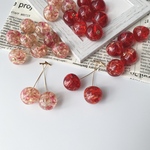 ピンクのみ　【ドライフラワー】🍒　ちゅるん❤︎ チェリーピアス　🍒　さくらんぼピアス　イヤリング　大ぶり　夏　さくらんぼ　
