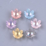 50個☆ミックス☆アクリルビーズパーツ ビーズキャップ フラワー 花