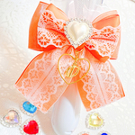 デザインB  ♡キンブレリボン♡  オレンジ  センターパーツ＆イニシャル変更可能