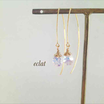 雫クリスタル＊ワイヤーピアス