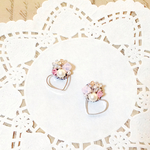 桃色さくらとハートのピアス