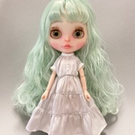 ドレープサテンシャツワンピ　ブライス　洋服　アウトフィット