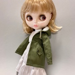 カーキモッズコート　ブライス　洋服　アウトフィット