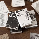 【コラージュ素材】〜BLACK &White〜 英字＊ネガ・レトロ写真＊クラフト紙