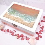 ＊tさまオーダー作品＊海レジン アクセサリー BOX  ~Sea oasis ~