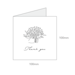 【s様/サイズ変更オーダー100×100mm】フラワーメッセージカード thankyouカード 4種