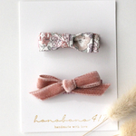 𖧷Liberty&velvet ribbon𖧷hair pin set