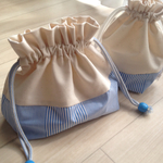 アイボリーとストライプのお弁当セットセット★（マリン）