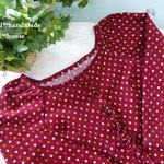 natural**ワイン色コーデュロイドットワンピース