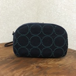 SALE⭐︎ミナペルホネン ✳︎ラウンド型ショルダーバッグ　タンバリン　ネイビー×グリーン　
