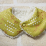 付け襟のようなマフラー S＊ティペット＊北欧柄＊リバーシブル＊花柄＊黄色＊＊子供＊ネックウォーマー