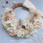 [ ウィンターリース 通年リース ]𓂃◌𓈒𓐍 シャンパンゴールドが華やぐ パステルカラー の ゆるふわ * 𝑤𝑟𝑒𝑎𝑡ℎ * 𓏸𓈒𓂃‎‪ 𓍄𓇥𓋜𓐬玄関ドアOK