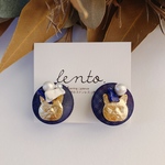 cat lapis lazuli pierce /earring