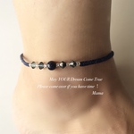 《新作》大人な足元〜cute natural stone〈天然石ブルーサンドストーン〉ミサンガアンクレット