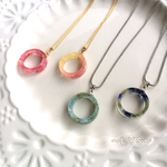  あじさい色リングペンダント プ