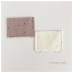 おとなも使える♩星くずのガーゼマスク グレージュ×ピンク