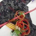 Hina 様専用　0444スマート帯揚げ＆半襟　水引き5点セット 成人式　豪華✨かんざし