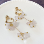 10月の誕生石⚪︎ローズクォーツイヤリング（ピアス）