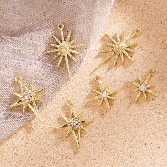 星チャーム スター 八芒星 アクセサリーパーツ ハンドメイド