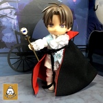 【 オビツ11サイズ 】ハロウィン・スカルヘッドのロッド/青の石【1/12ドール】