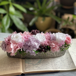 ☸華やかなバラがいっぱい詰まったアレンジ　Abel(アベル）ホワイトピンク　結婚祝い　開店祝い　　還暦祝い　退職祝い　プリザーブドフラワー　お誕生日　送別祝い　敬老の日　敬老の日　敬老の日　敬老の日　